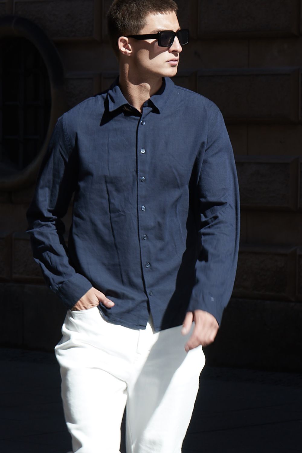 Half Zip Polo (Mokka with white detailing)