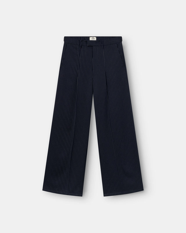 Baggy Suit Pants Pinstriped