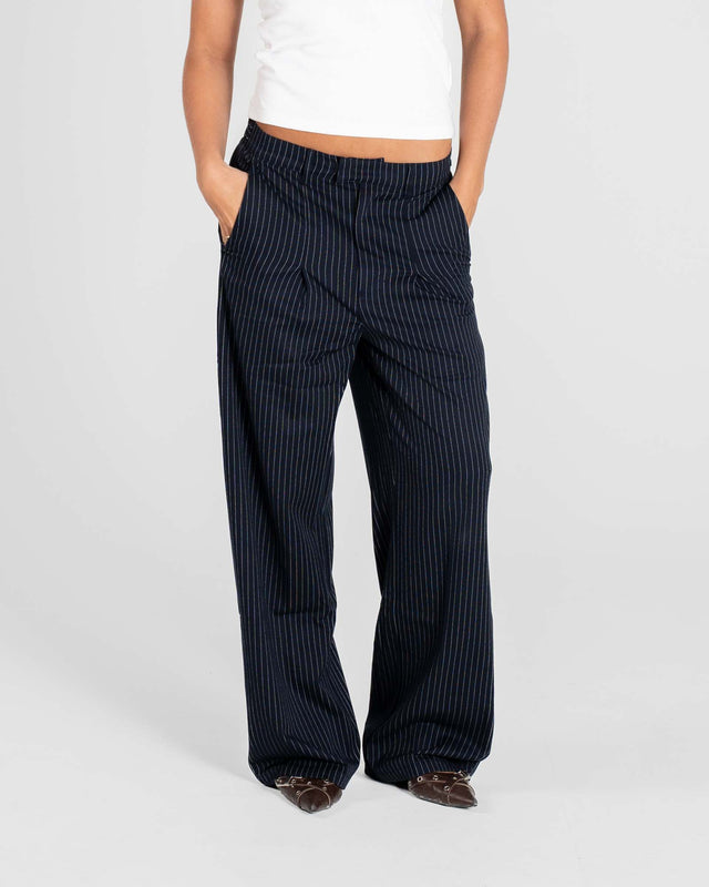 Baggy Suit Pants Pinstriped