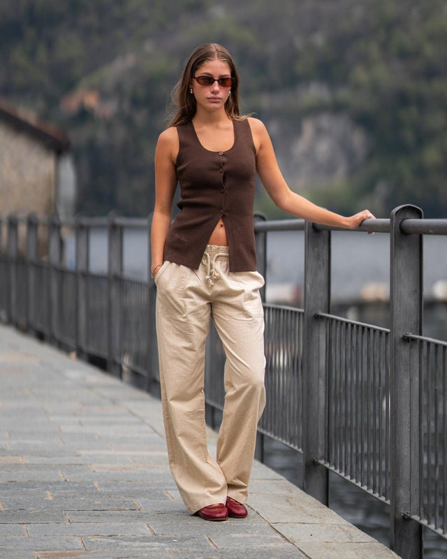 Knit top Brown | Skagen - clothing.dk
