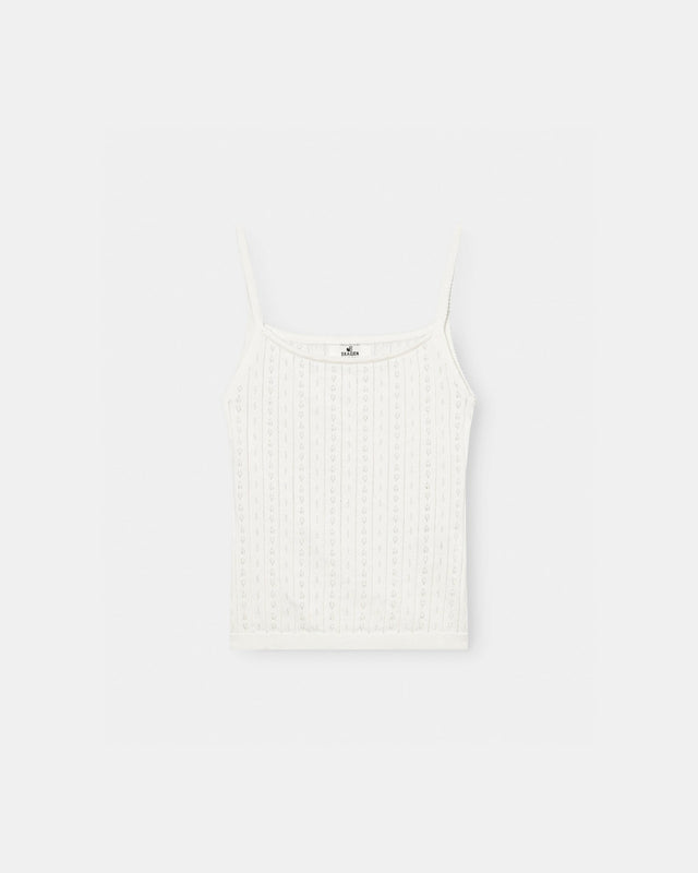 Strap Pointelle Top White | Skagen - clothing.dk