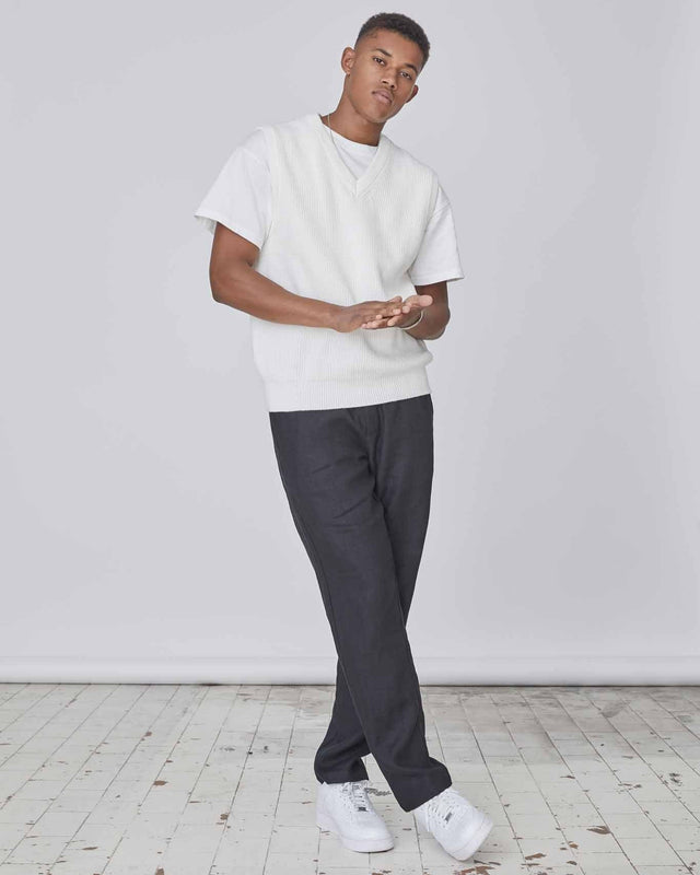 100% Hørbukser Sort | Skagen - clothing.dk