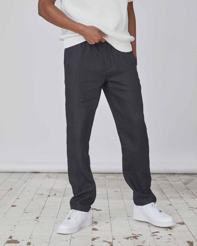 100% Hørbukser Sort | Skagen - clothing.dk