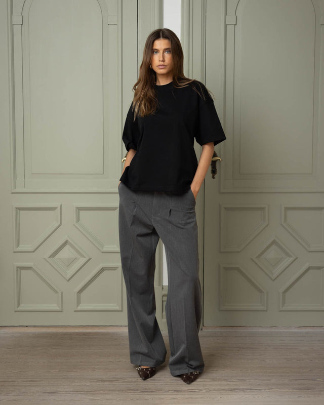 Blank T-shirt Black dame