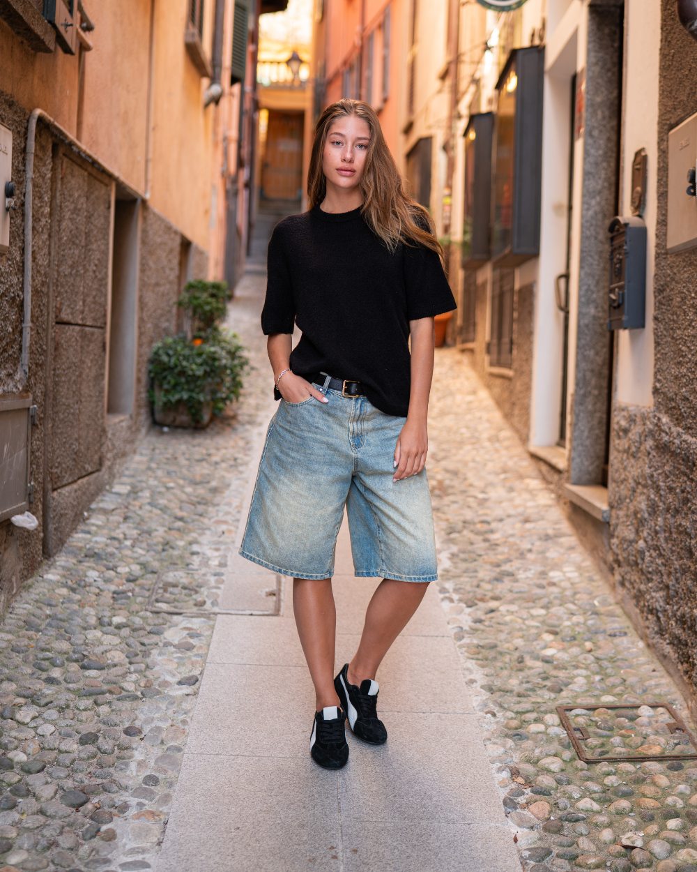 Jorts Light Blue Vintage Wash