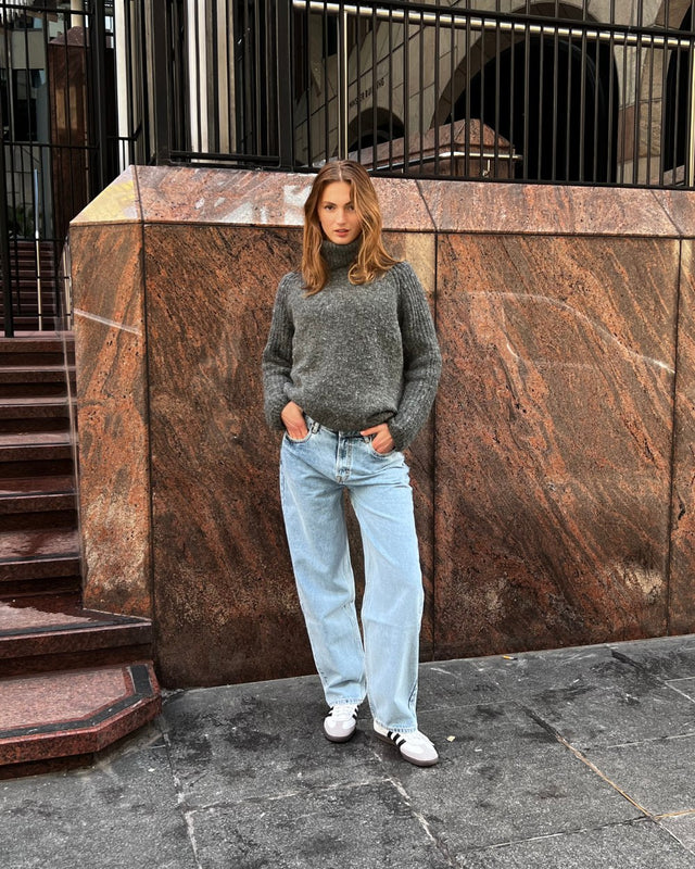 Regular Denim Jeans Light Blue Dame