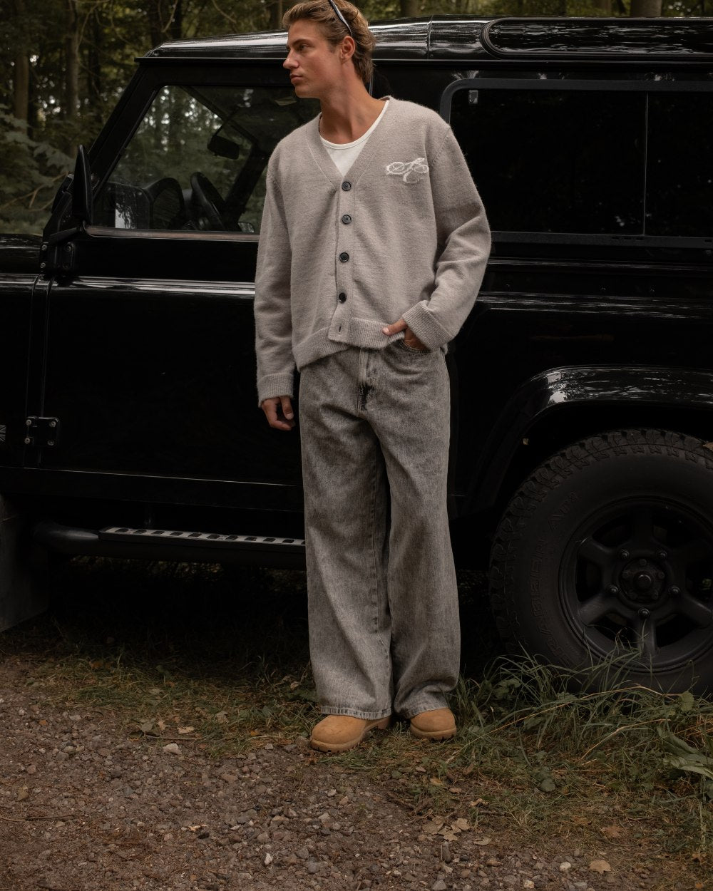 Baggy Denim Jeans Washed Grey