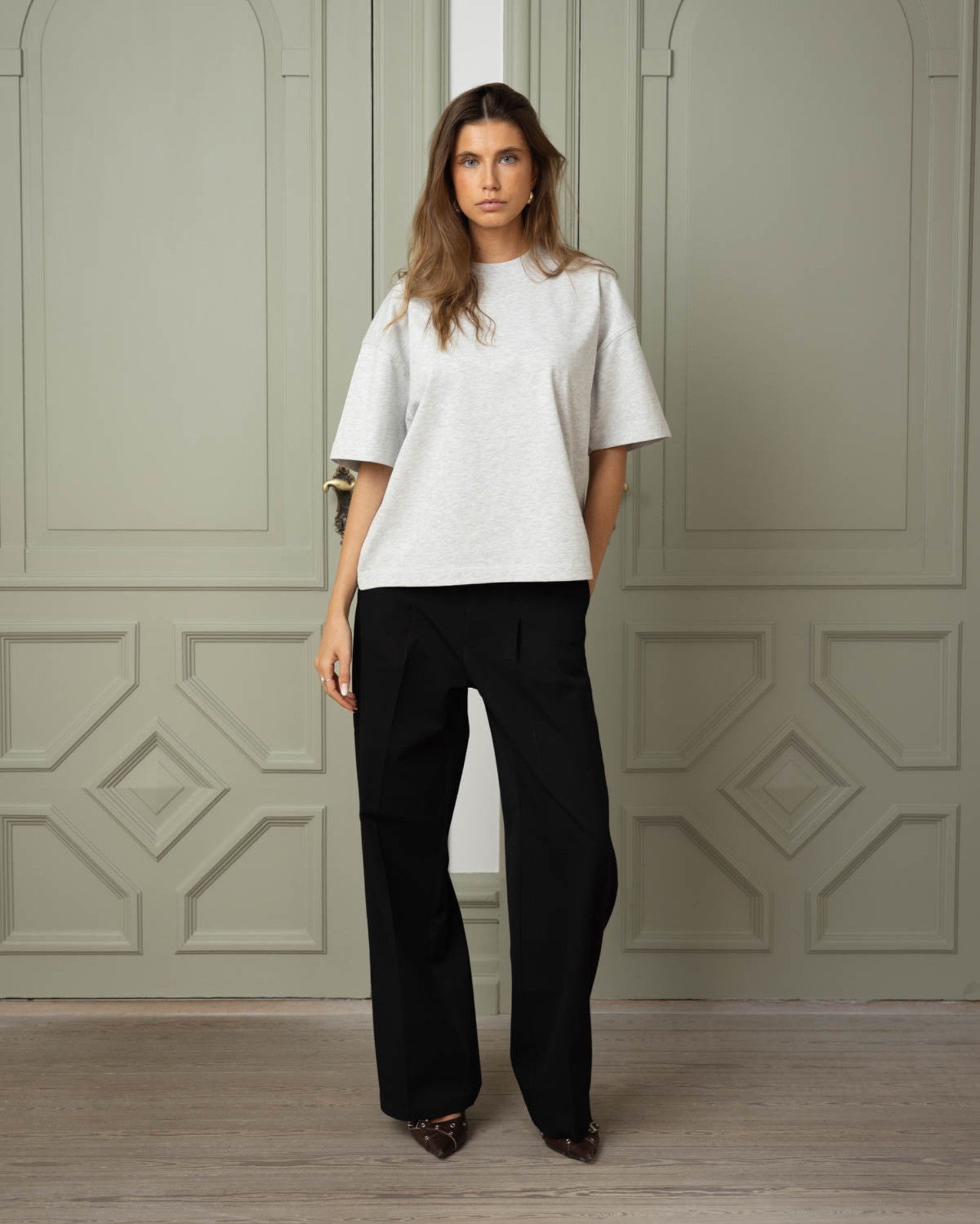 Blank T-shirt Grey dame