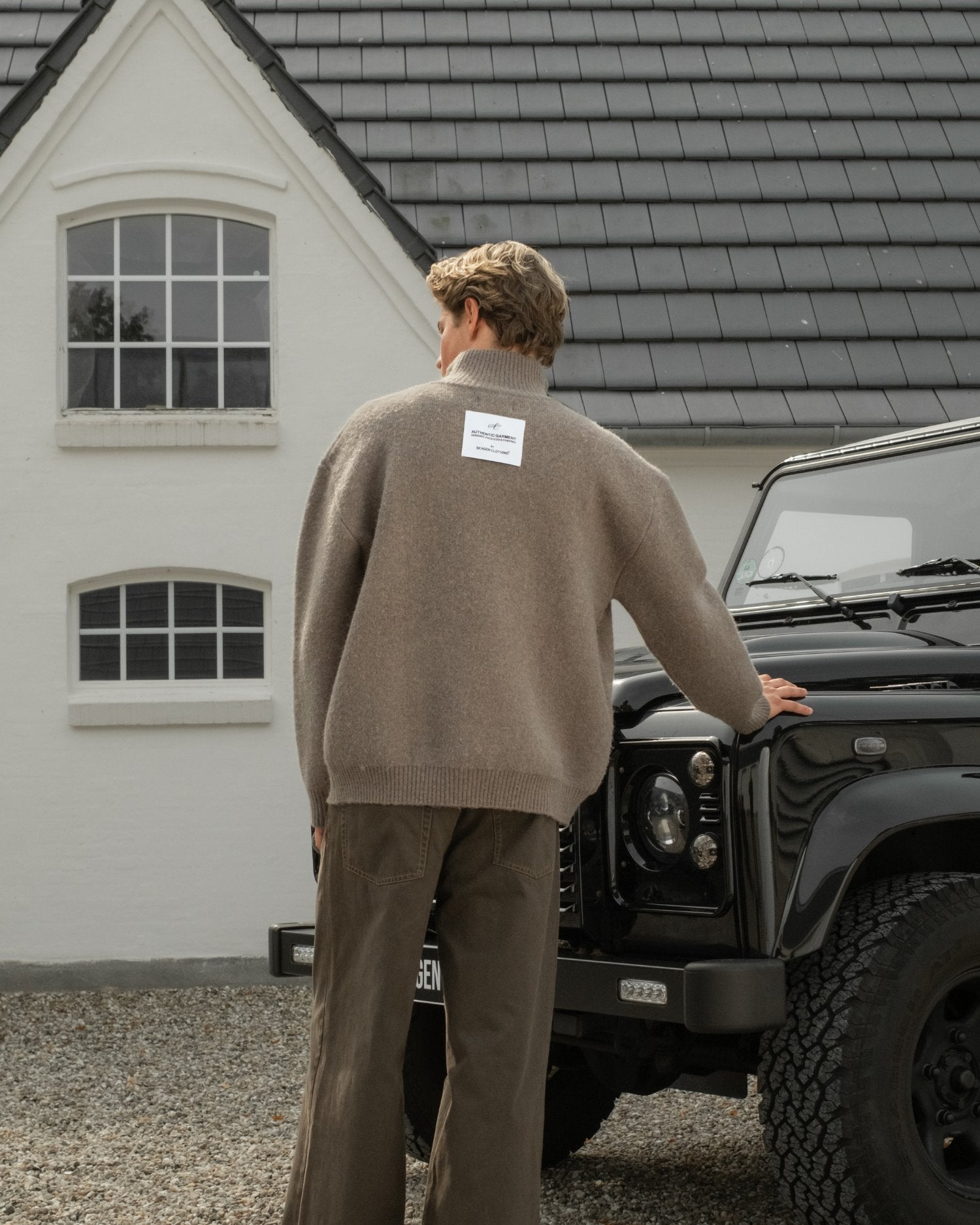 Full-zip Sweater Dark grey