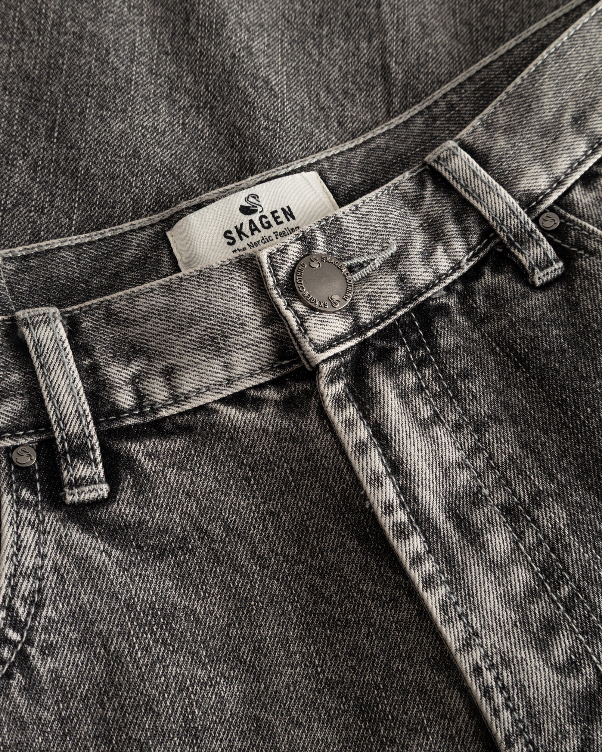 Regular Denim Jeans Washed Grey
