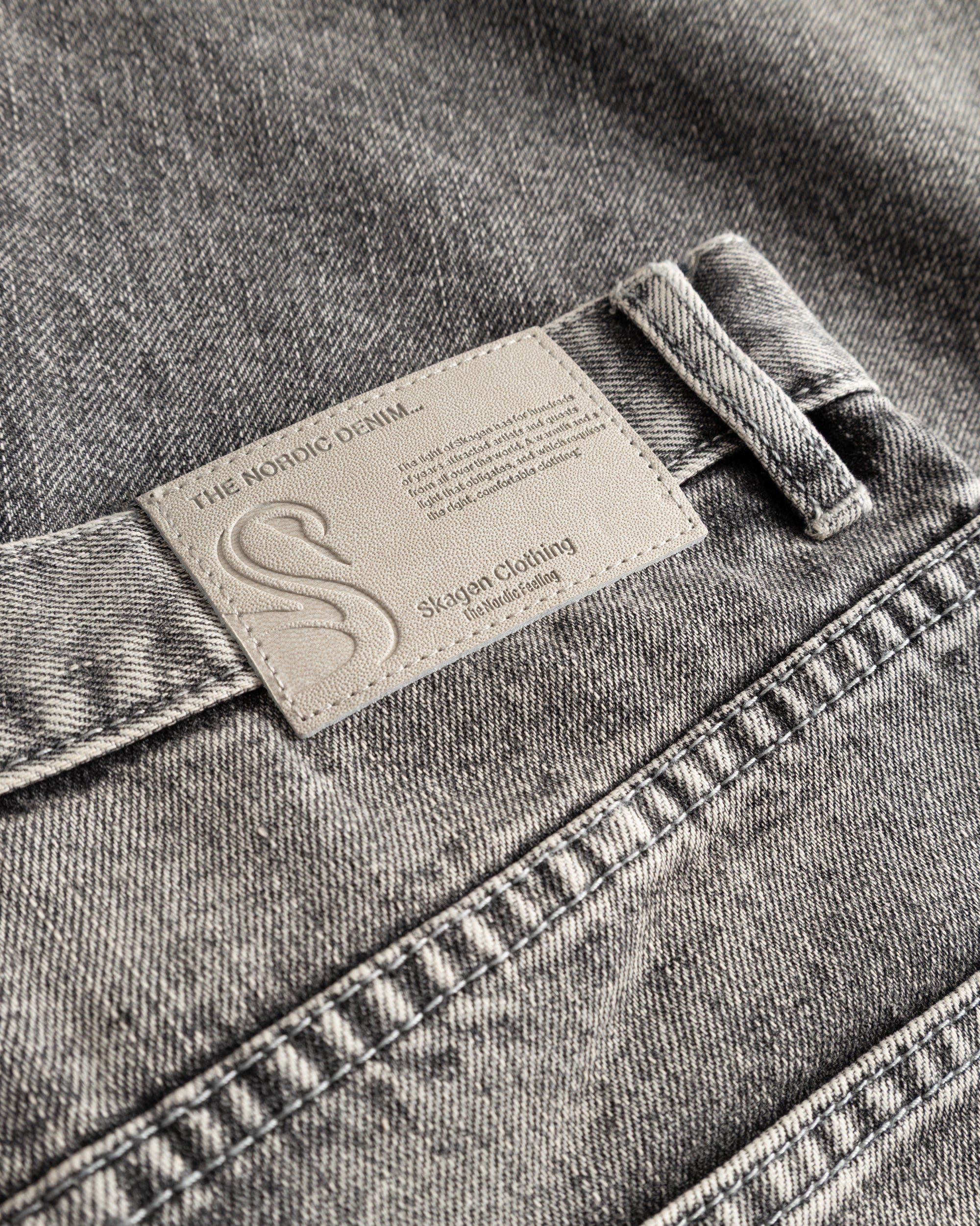 Regular Denim Jeans Washed Grey