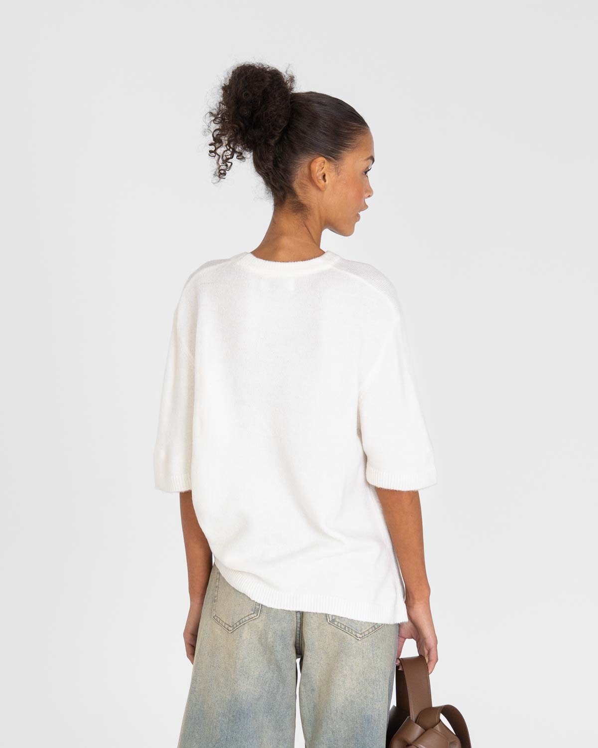 Knitted t-shirt White