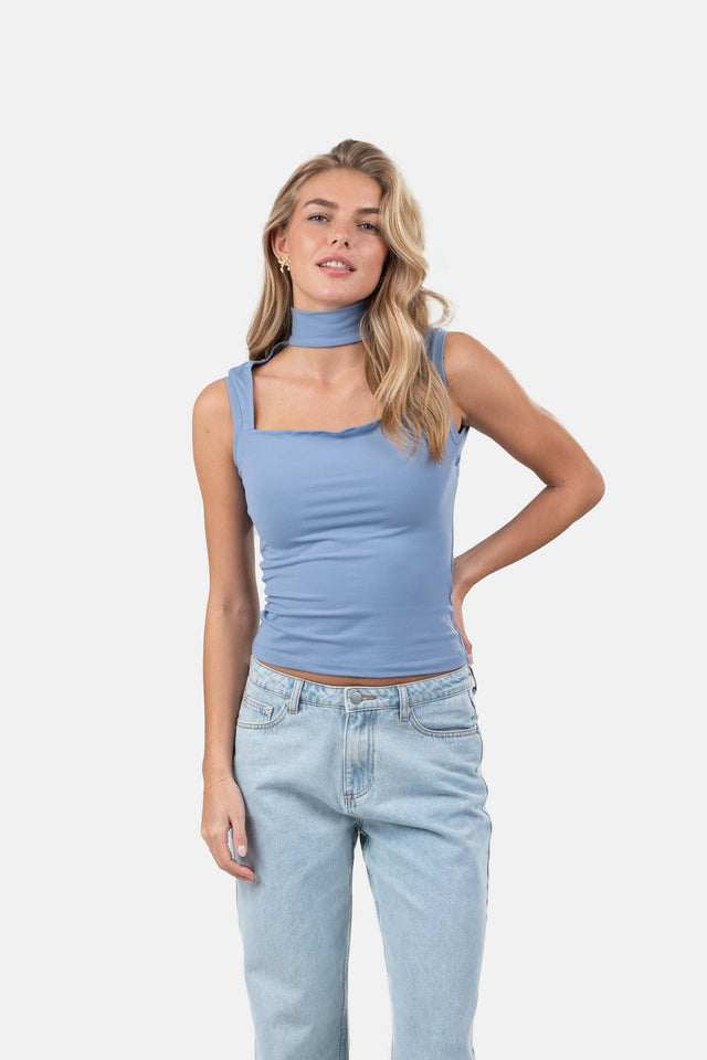 Choker Top Blå