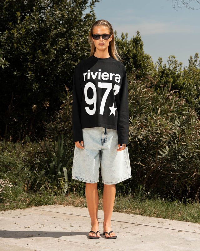 Riviera 97 Raglan Longsleeve Black Dame