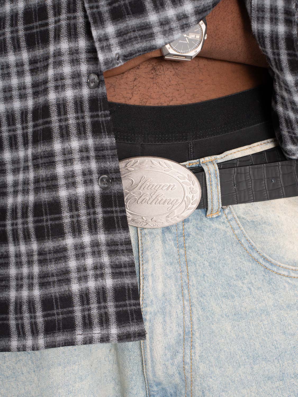 Extra baggy Denim Jeans Light blue vintage wash