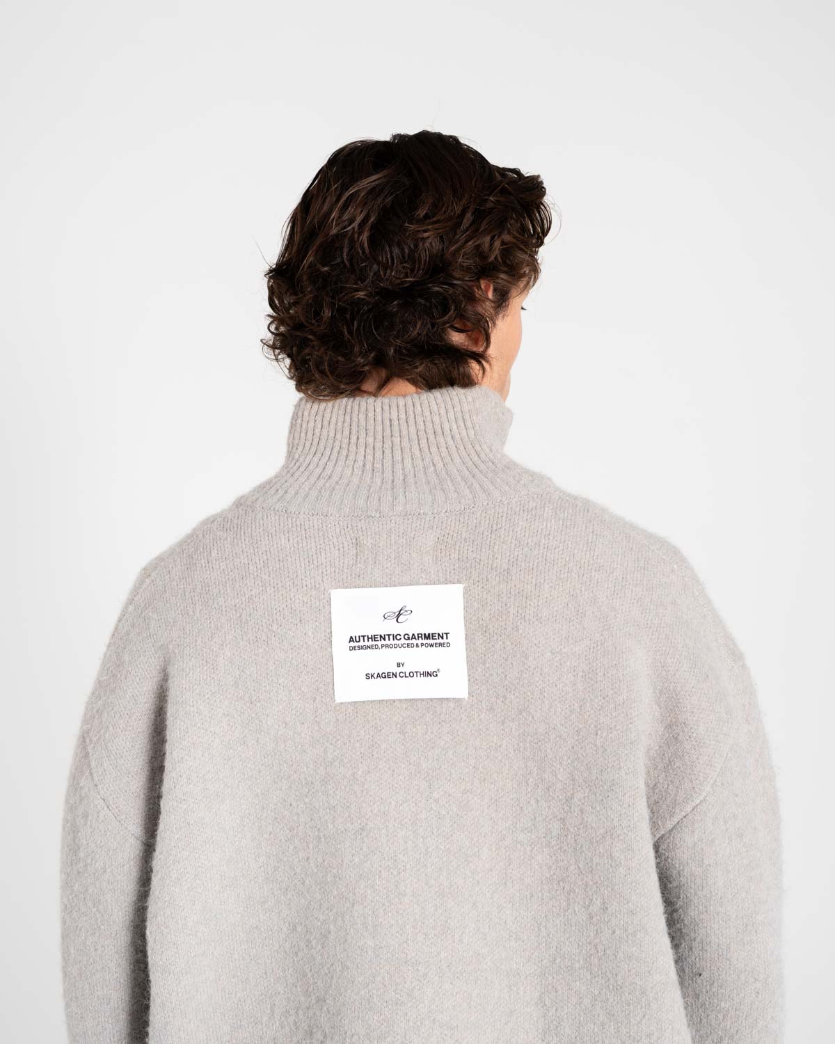 Full-zip Sweater Light grey