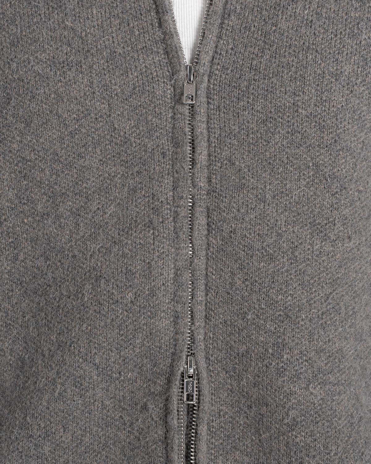 Full-zip Sweater Dark grey