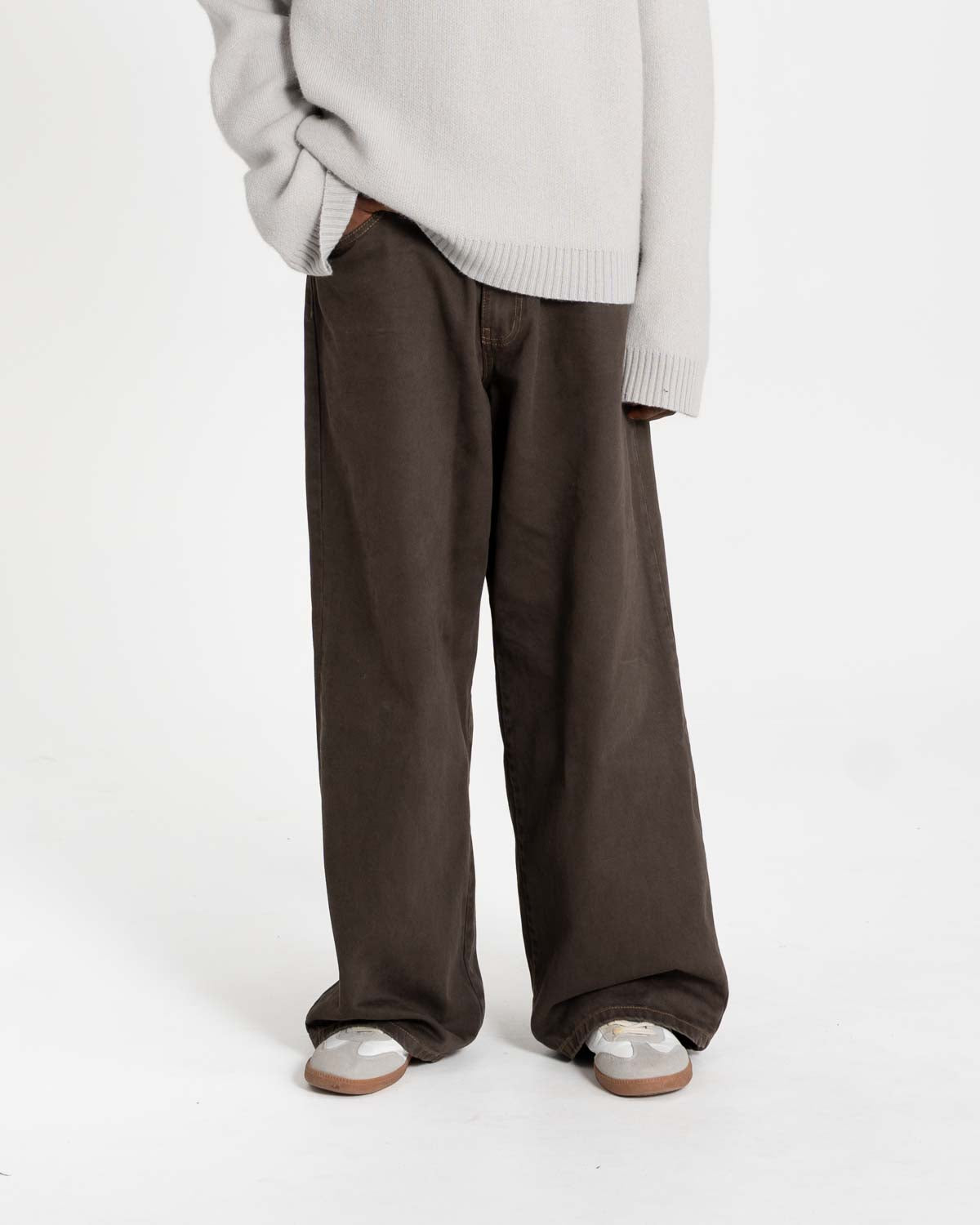 Extra baggy Denim Brown