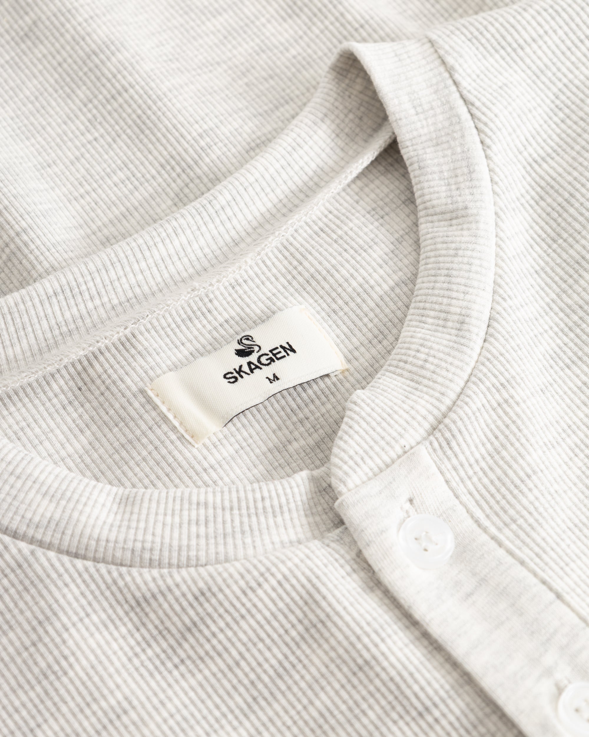 Henley Short Sleeve Heather Grey