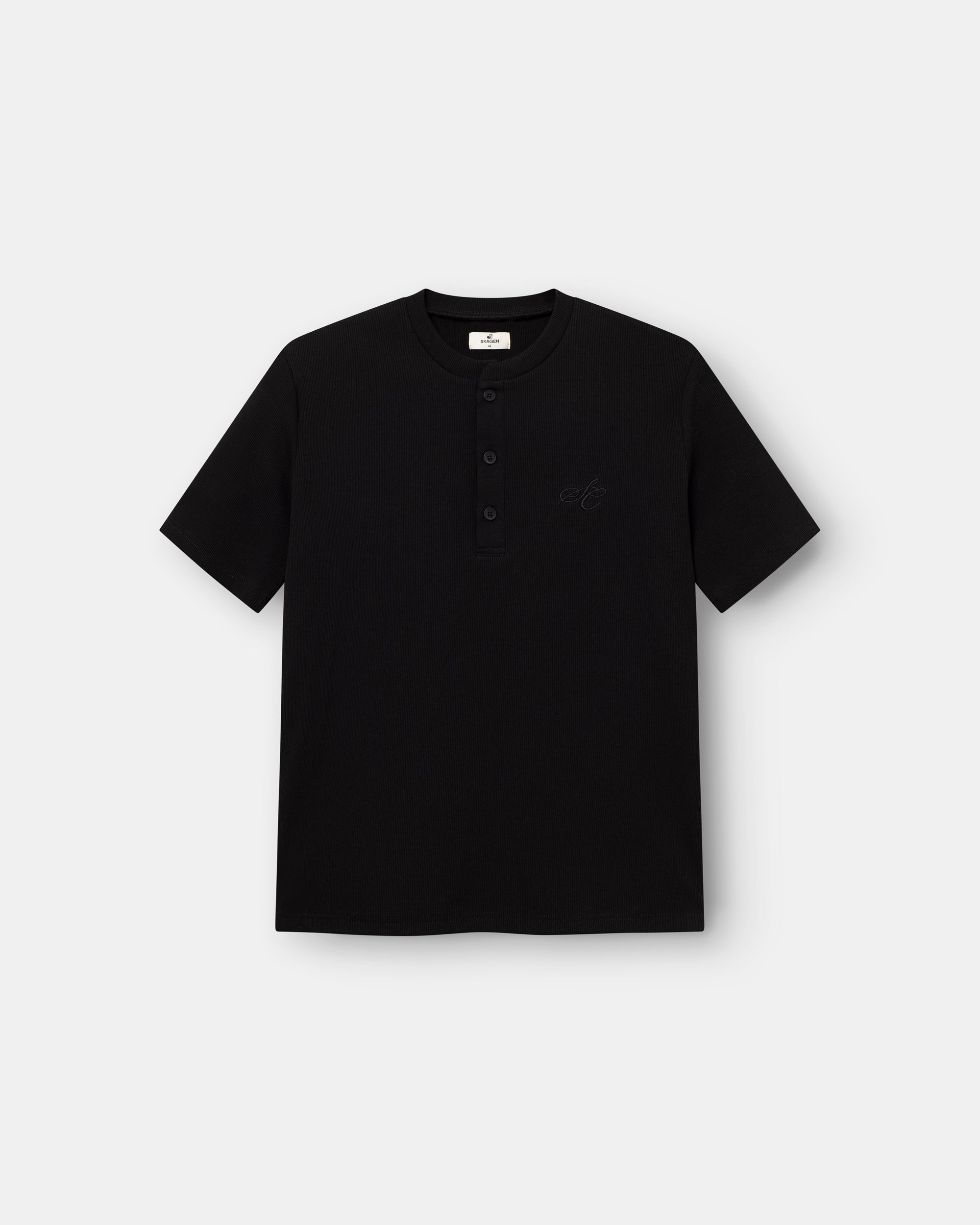 Henley Short Sleeve Black