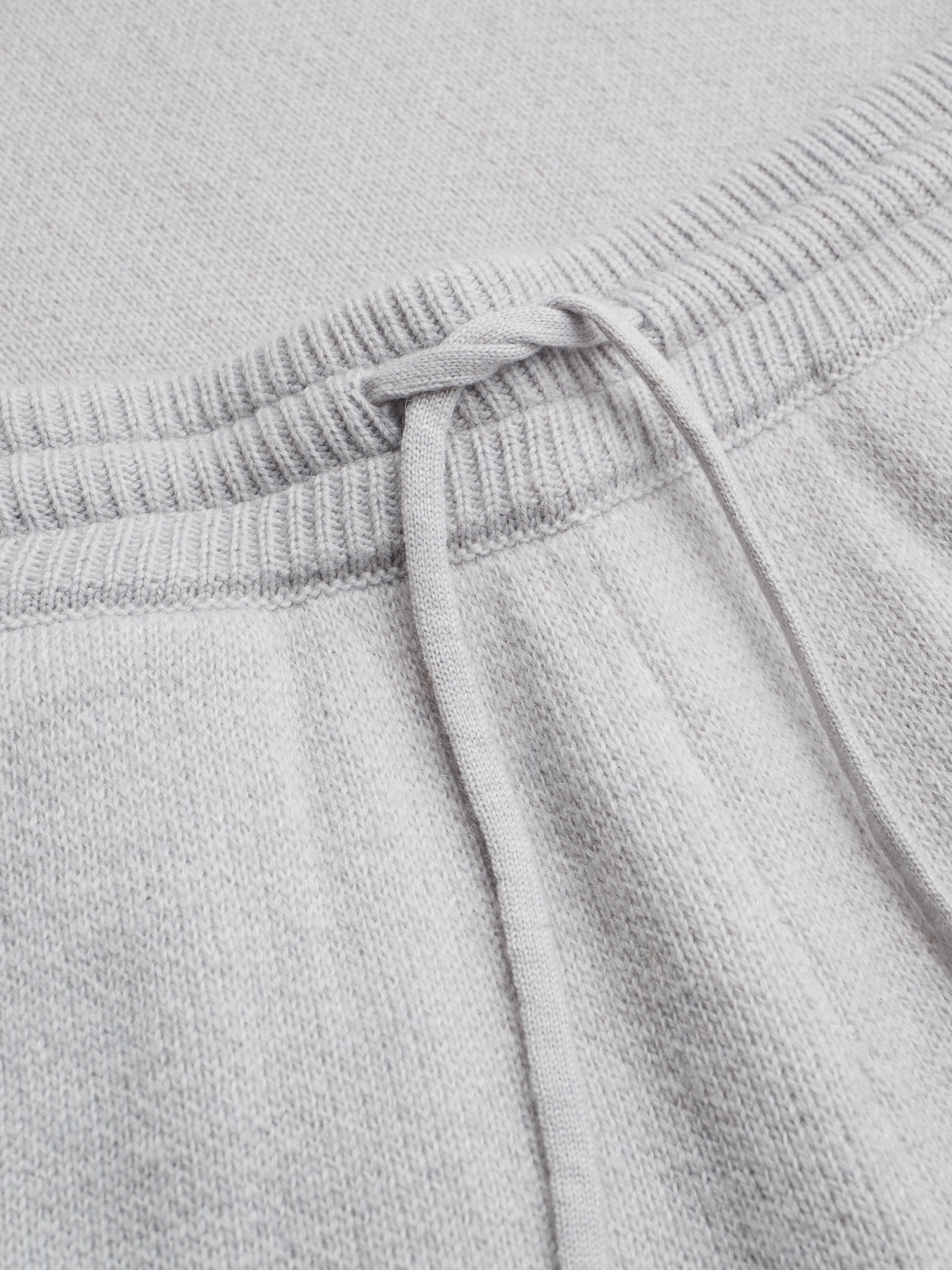 Jacquard Knitted Wool pants light grey
