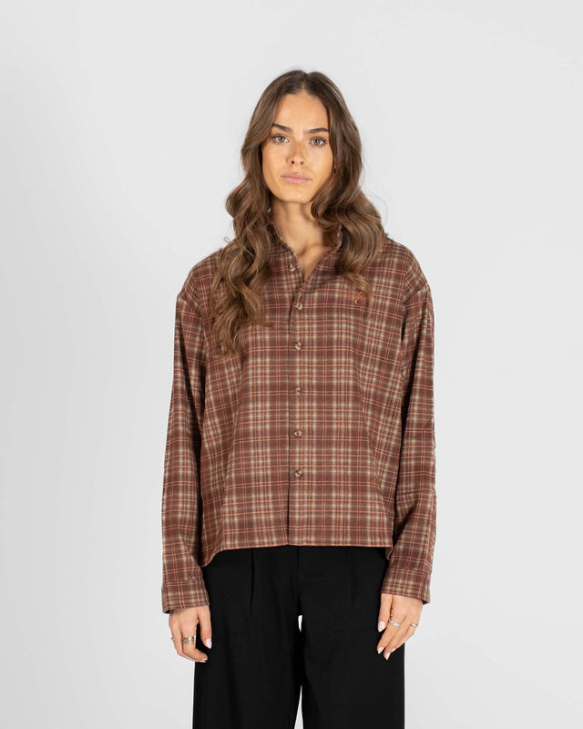 Ternet Flannel shirt bordeaux DAME