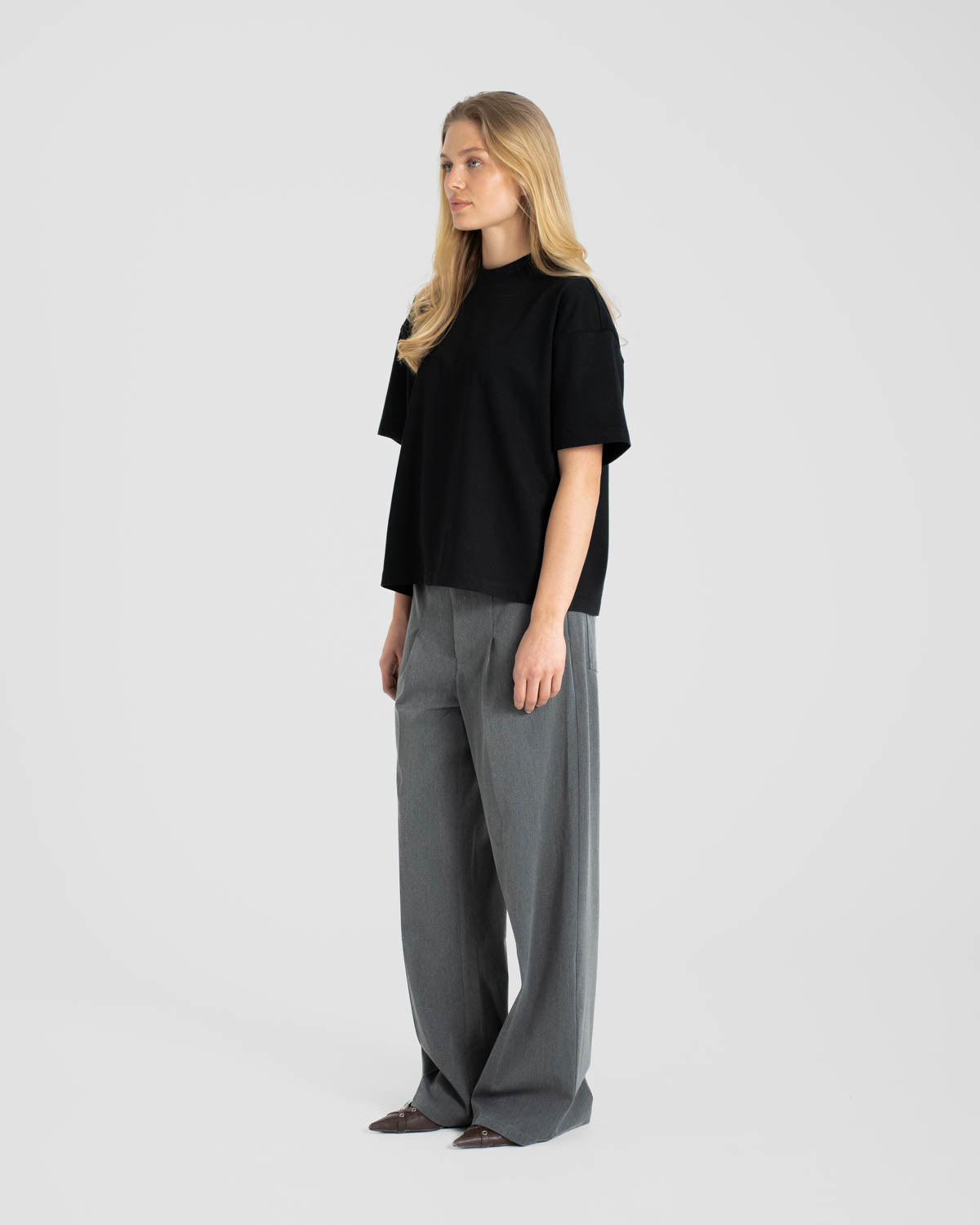 Blank T-shirt Black dame