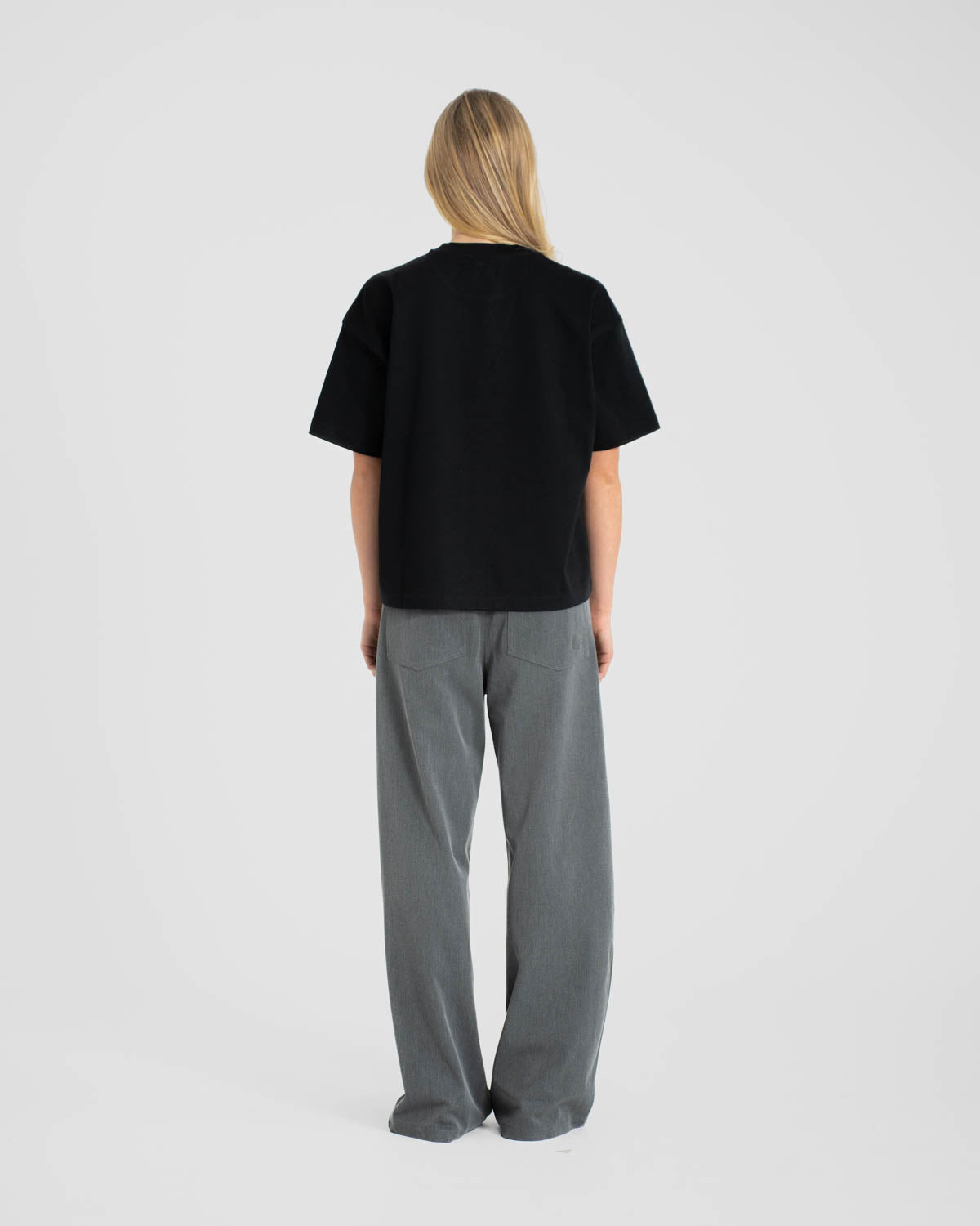 Blank T-shirt Black dame