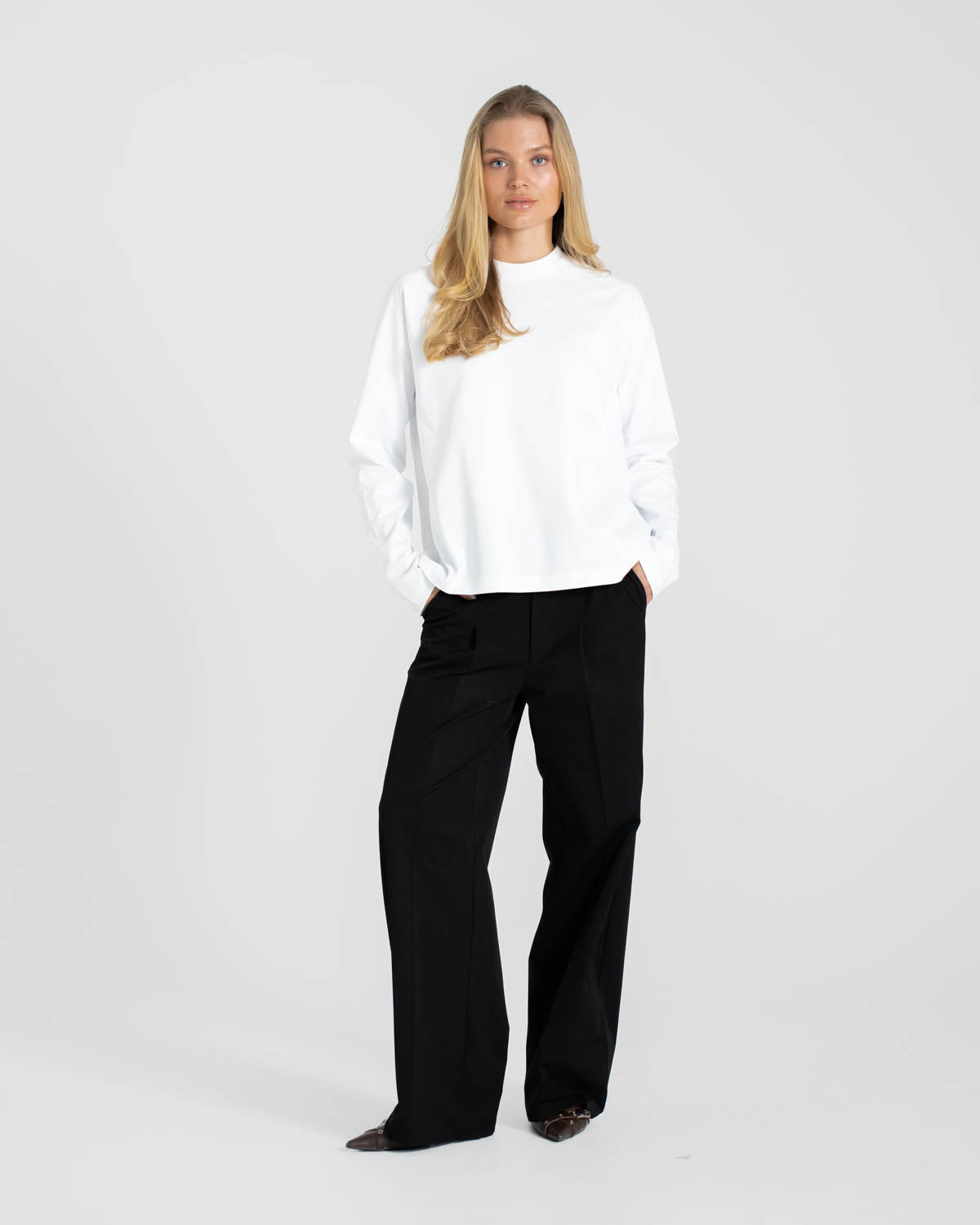 Raglan Longsleeve T-shirt White dame