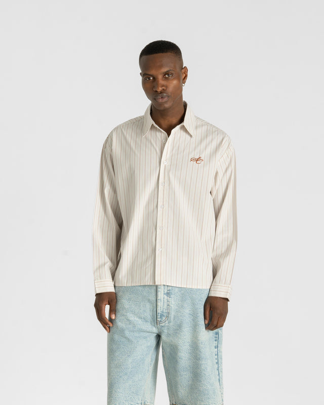 Oxford Longsleeve Shirt Brown Striped