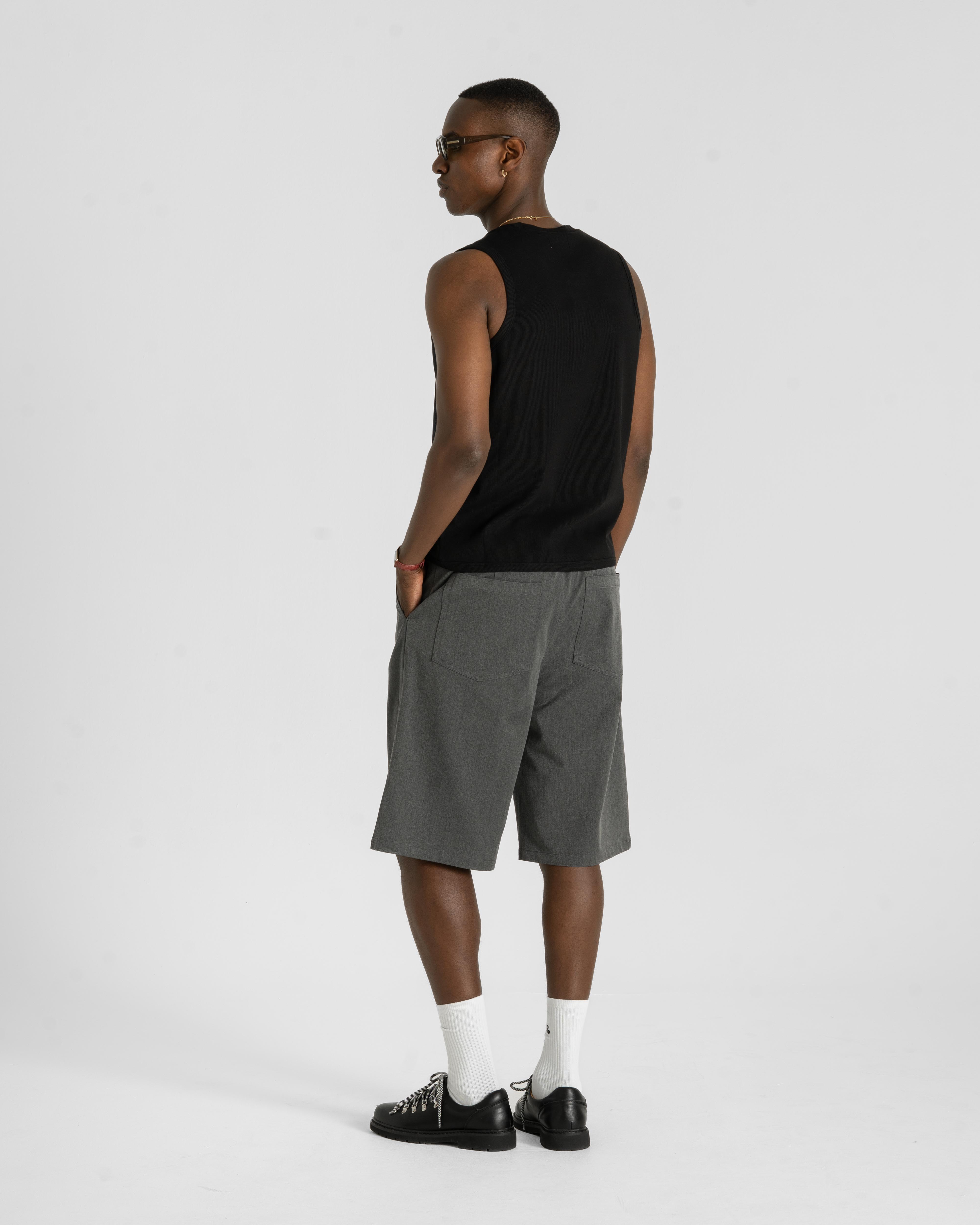 Henley Tank Top Black