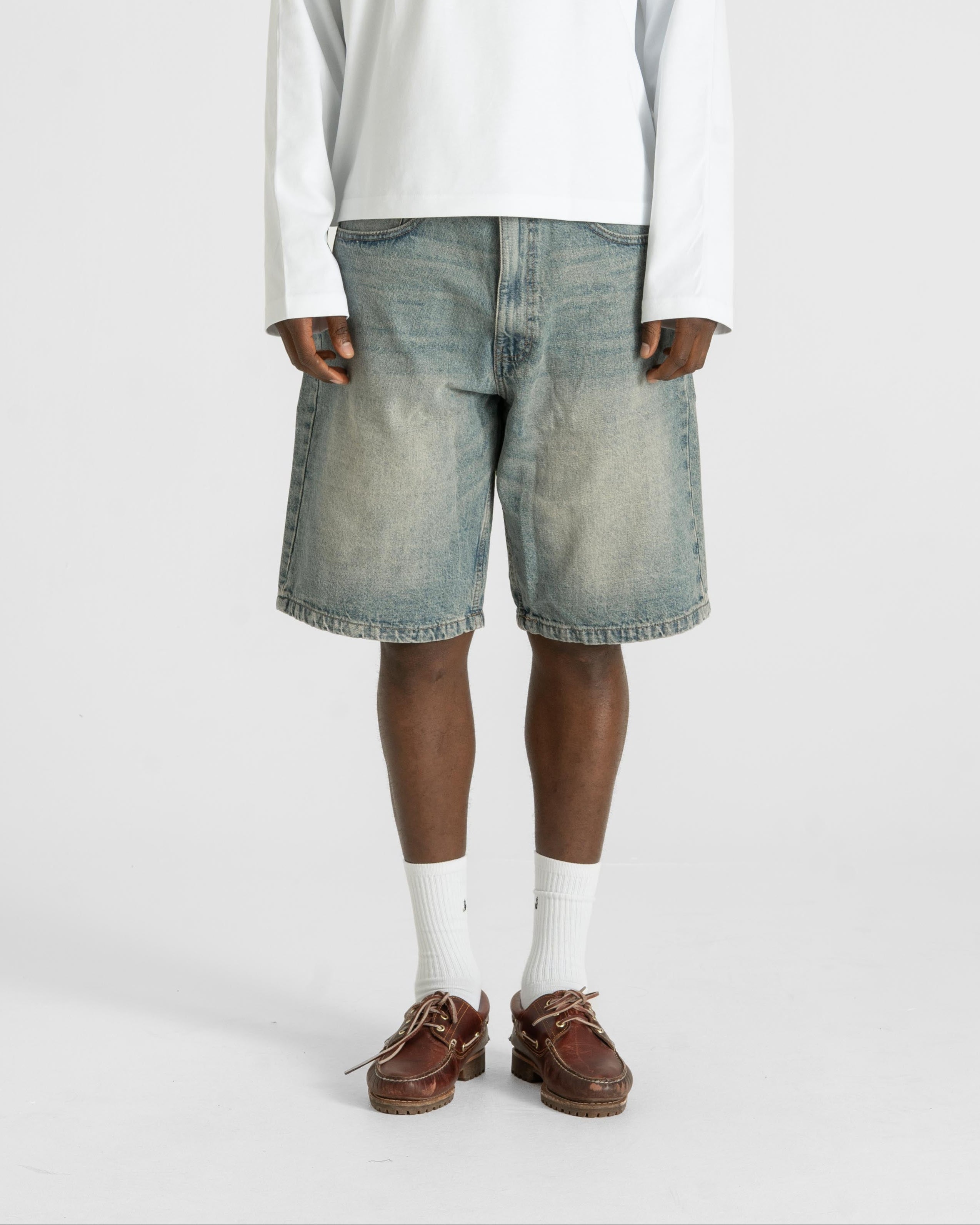 Jorts Light Blue Vintage Wash