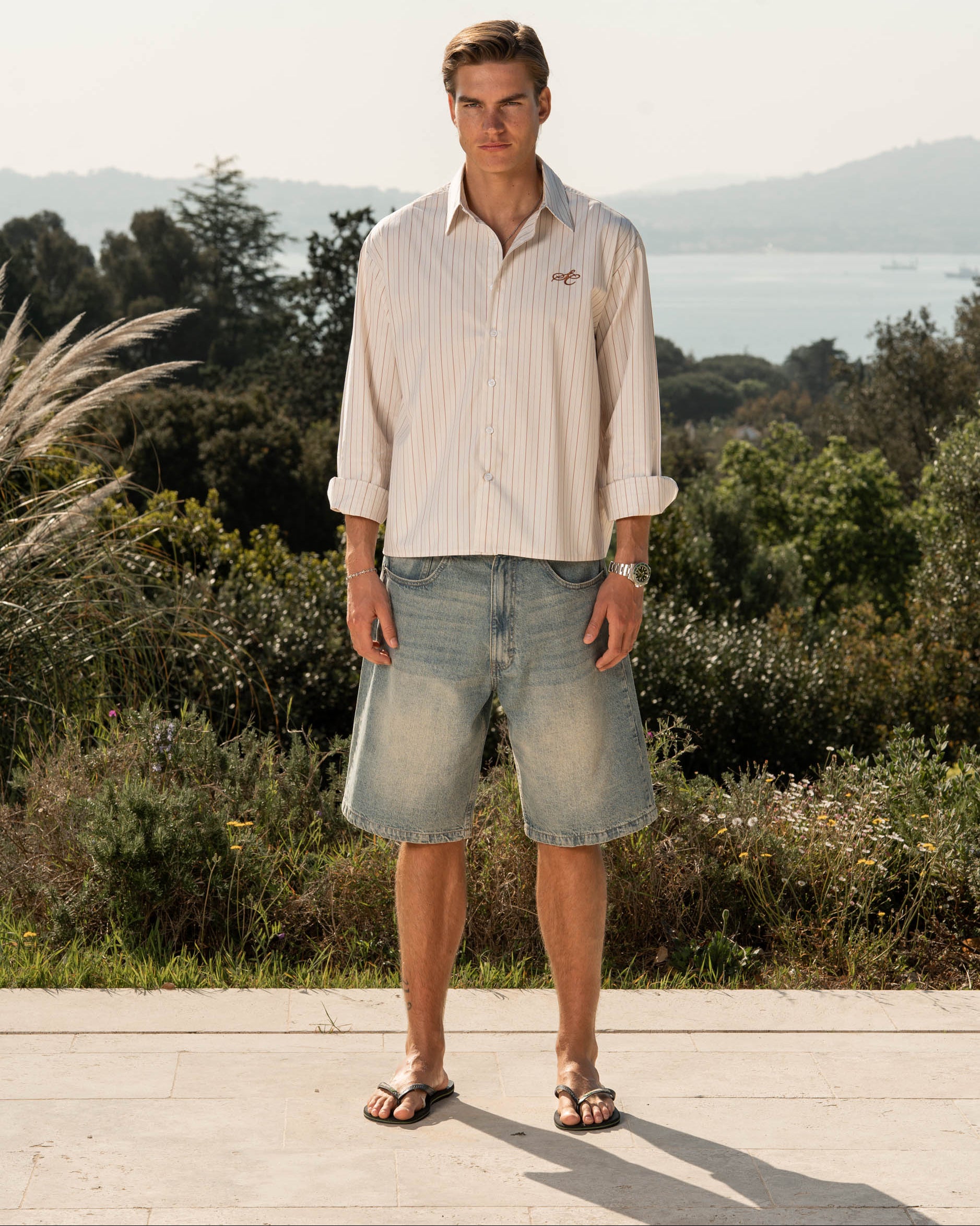 Jorts Light Blue Vintage Wash