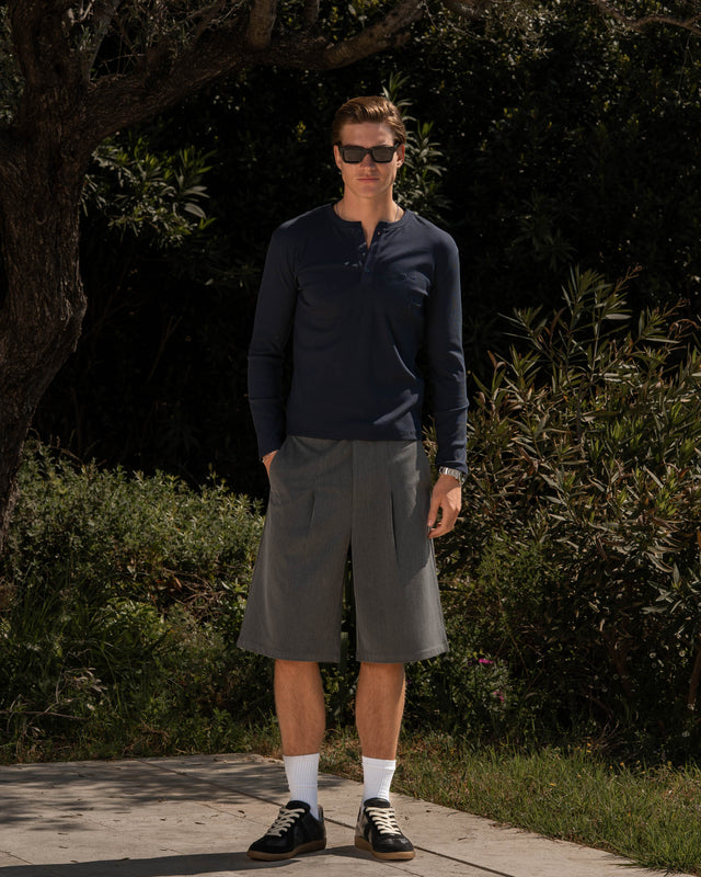 Henley Long Sleeve Navy