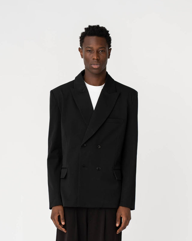 Double Breasted Blazer Black