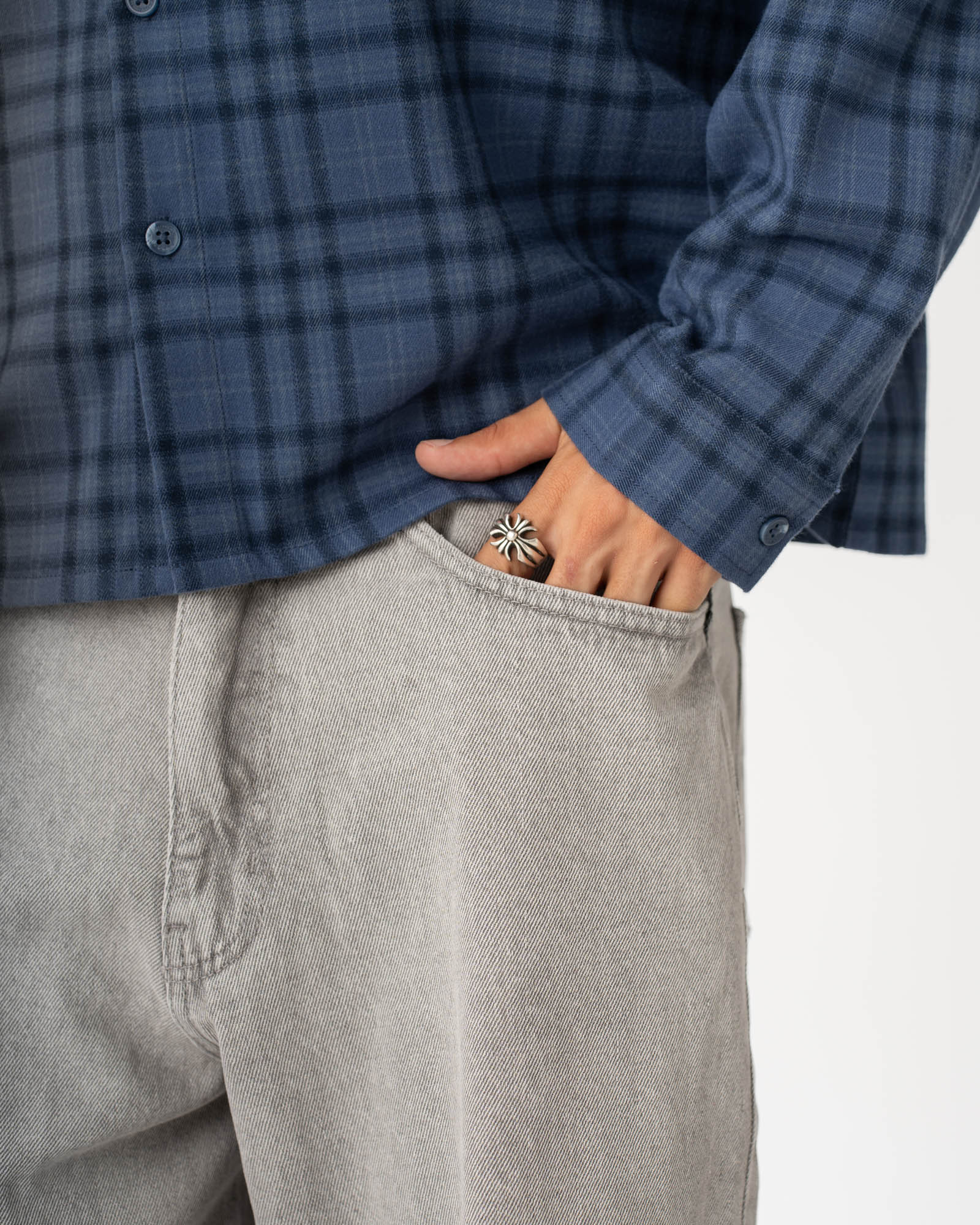 Extra baggy Denim Jeans Light grey