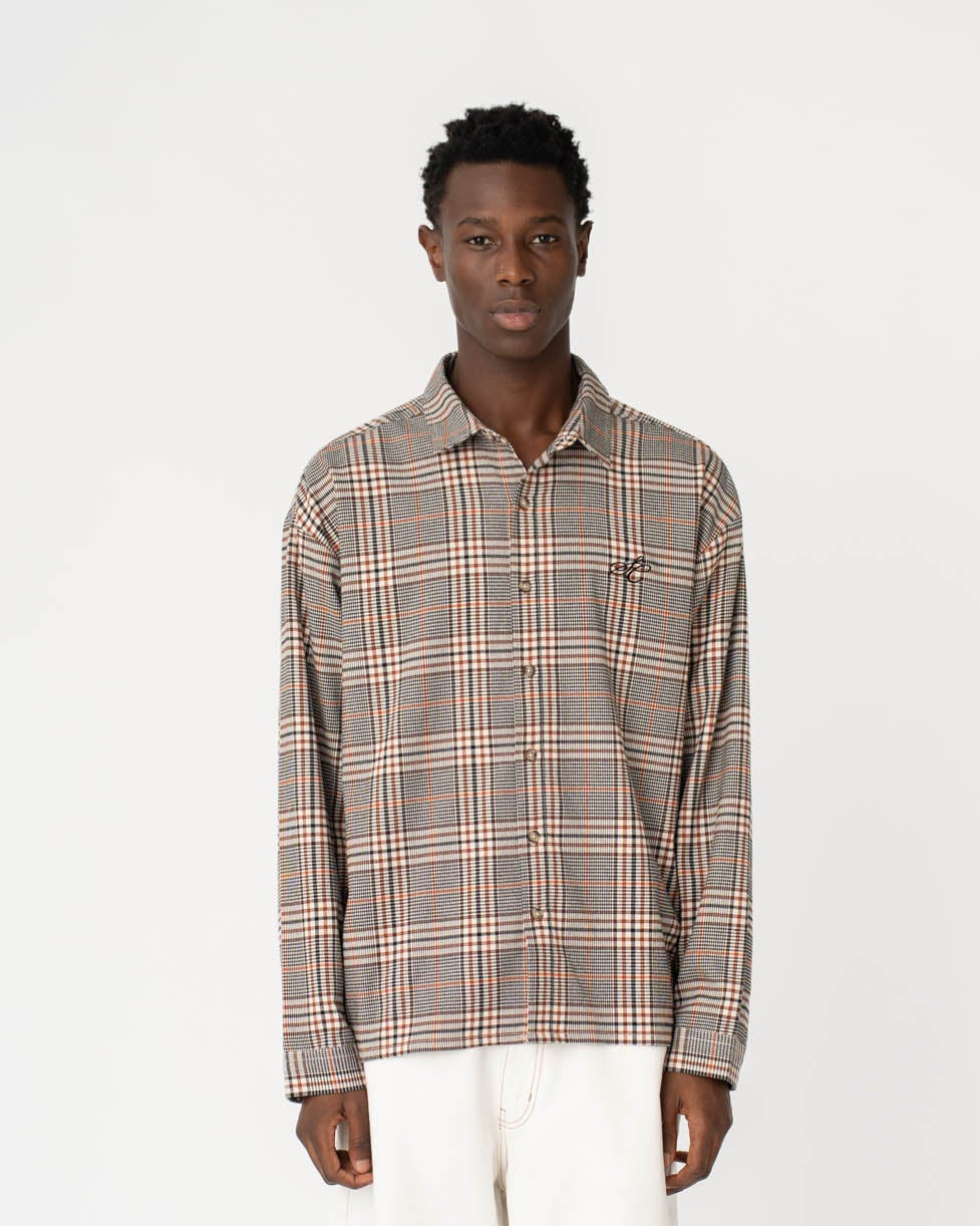 Checked Flannel shirt Sandstone