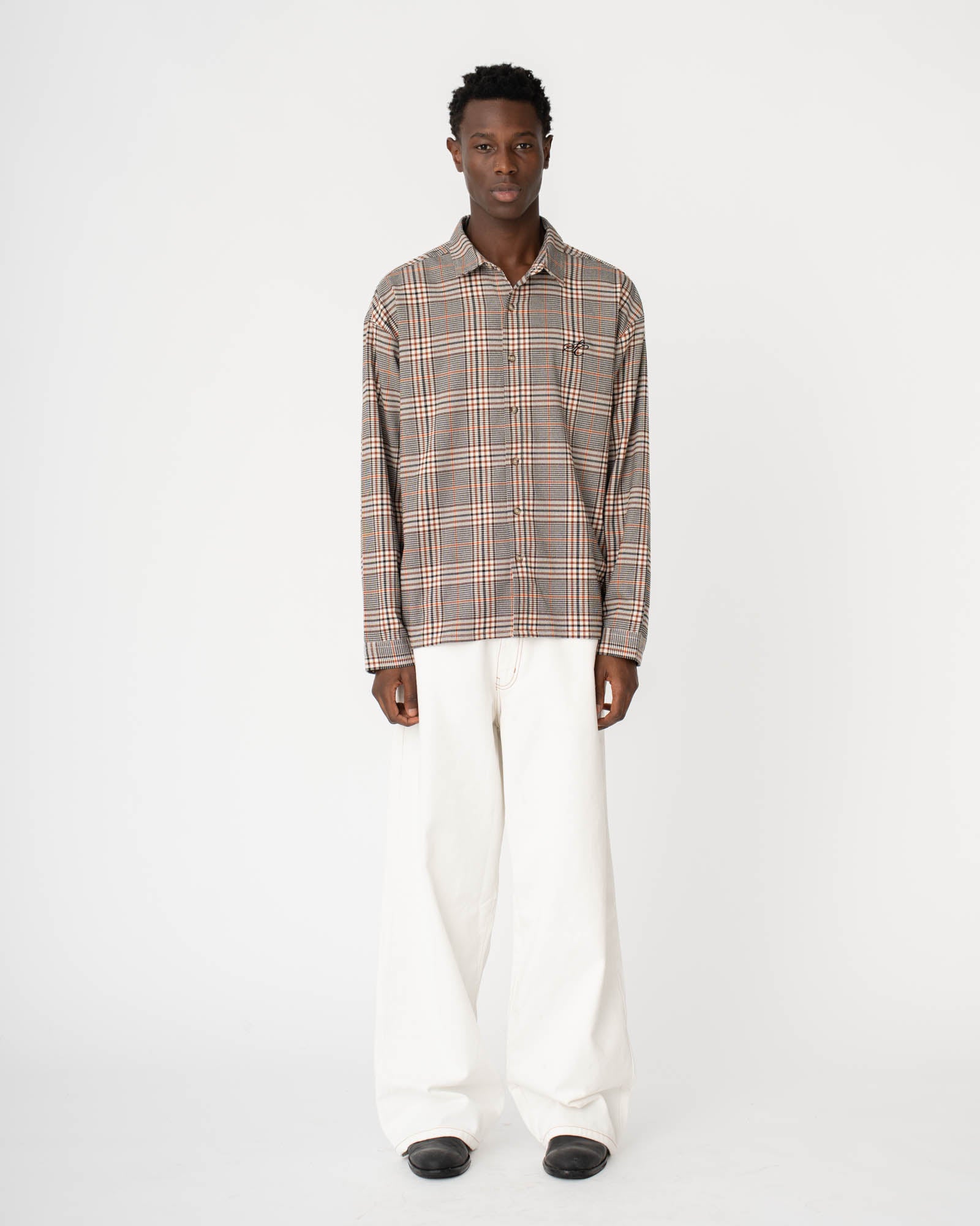 Checked Flannel shirt Sandstone