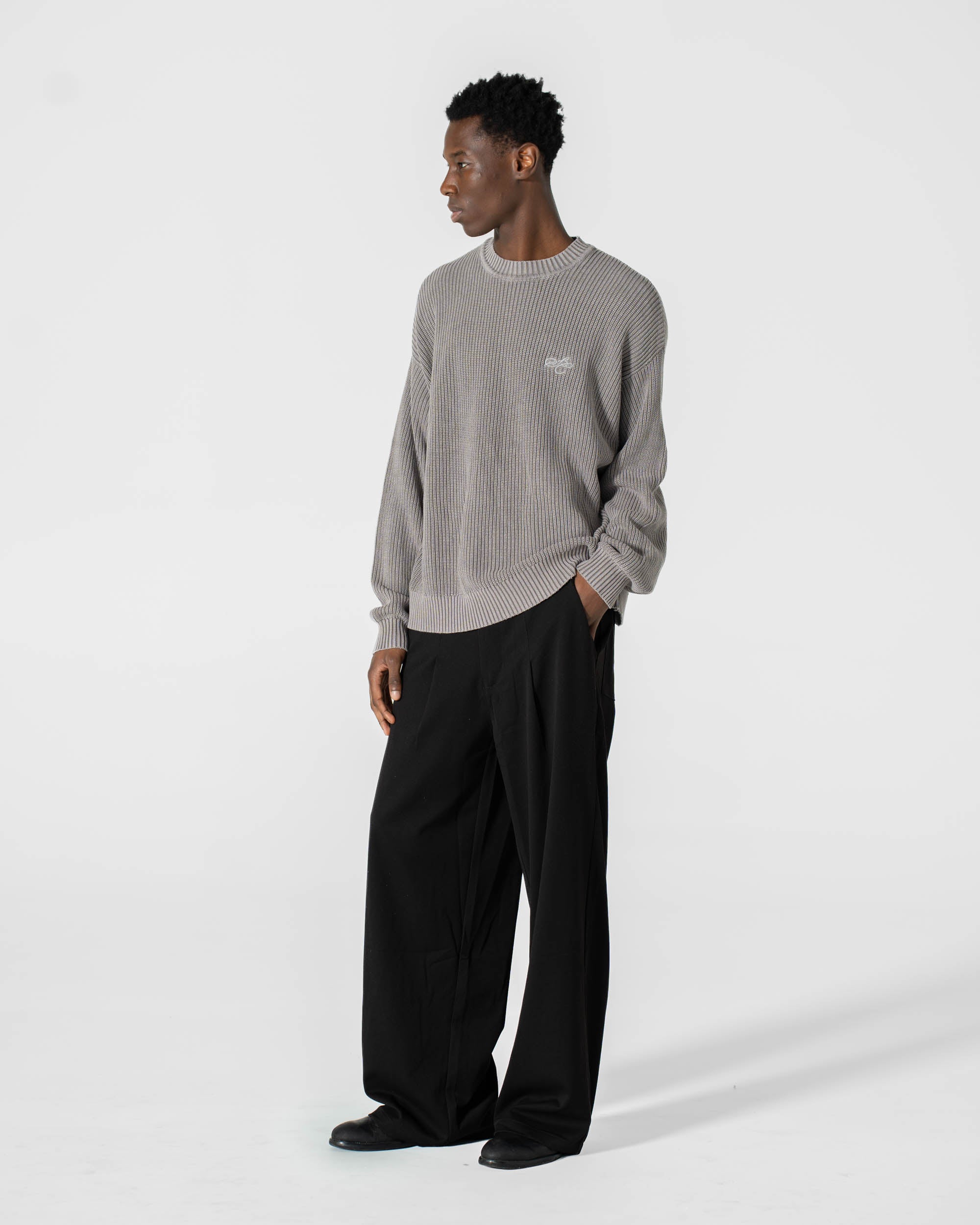 Knit Sweater Washed Grey