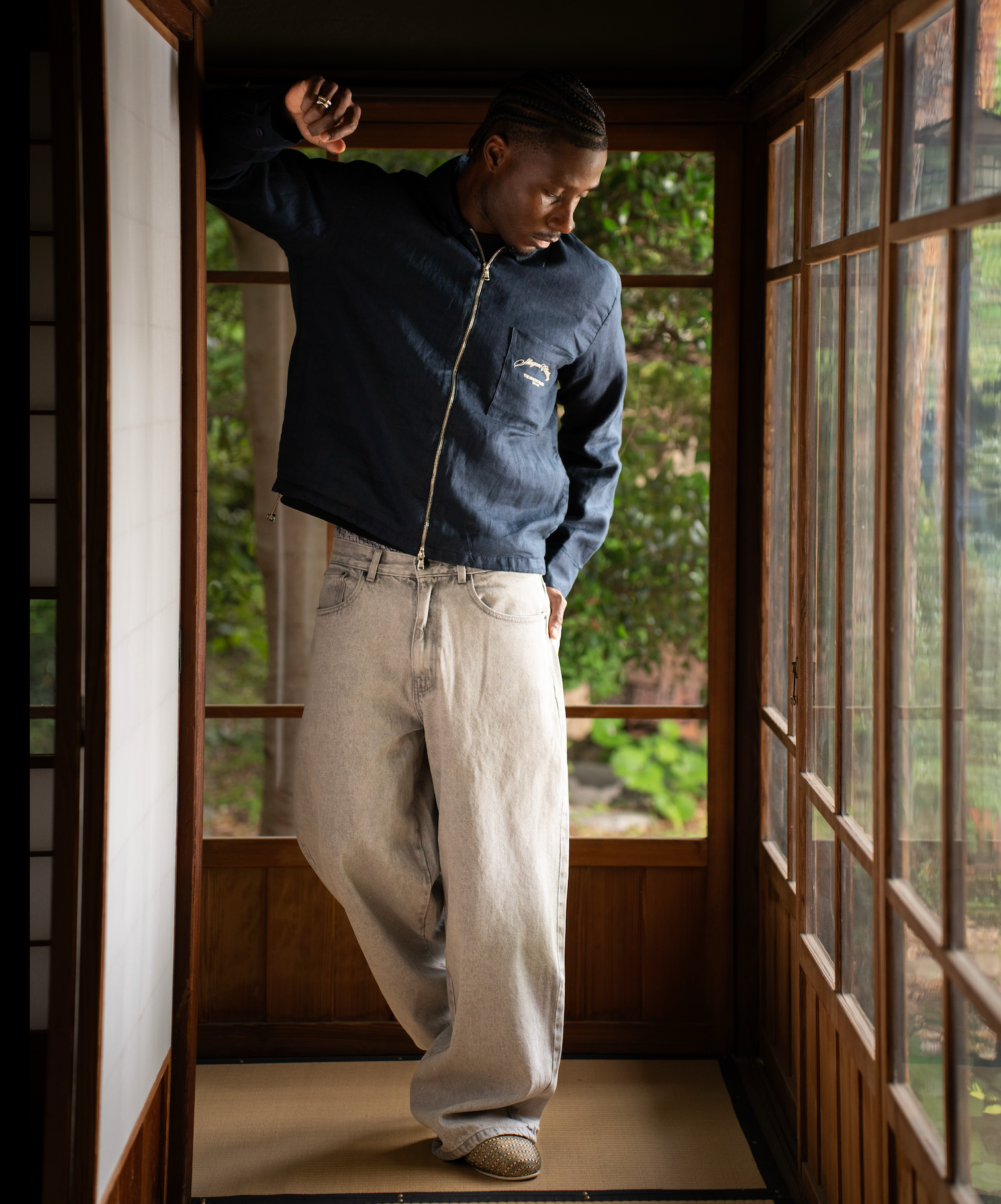 Extra baggy Denim Jeans Light grey