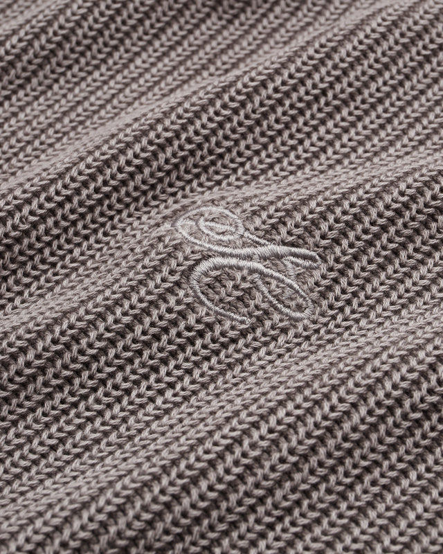 Knit Hoodie Washed Grey