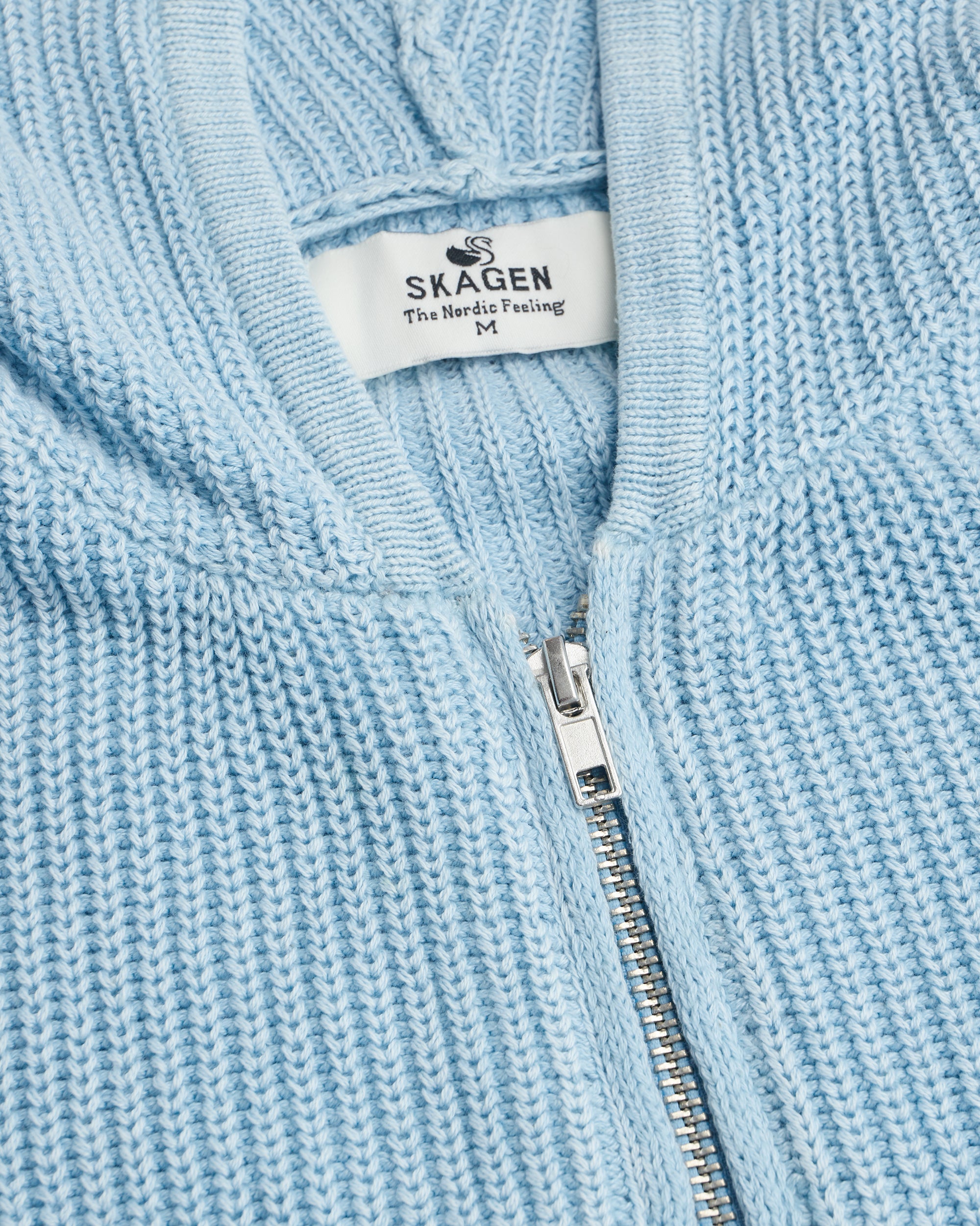 Knit Hoodie Washed Blue