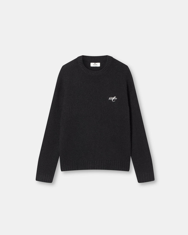 Alpaca Knitted Sweater Black