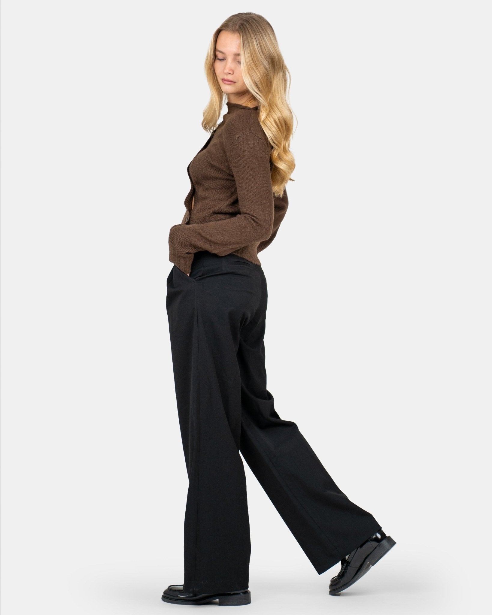 Asymmetrisk Cardigan Brun | Skagen - clothing.dk