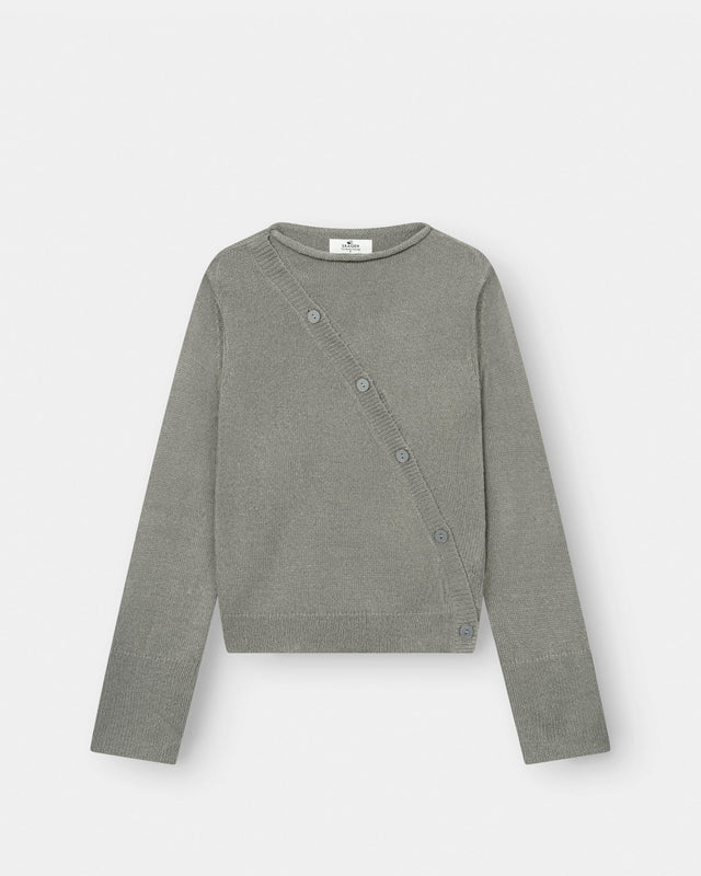 Asymmetrisk Cardigan Grå | Skagen - clothing.dk