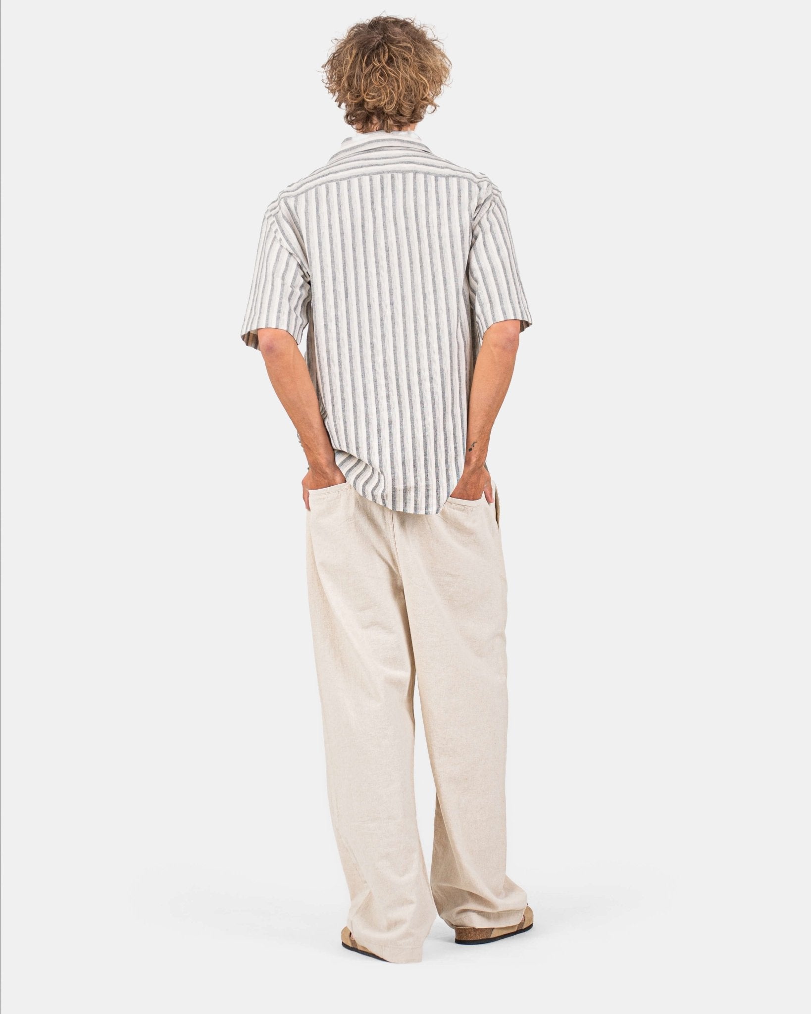 Baggy Hørbukser Beige | Skagen - clothing.dk