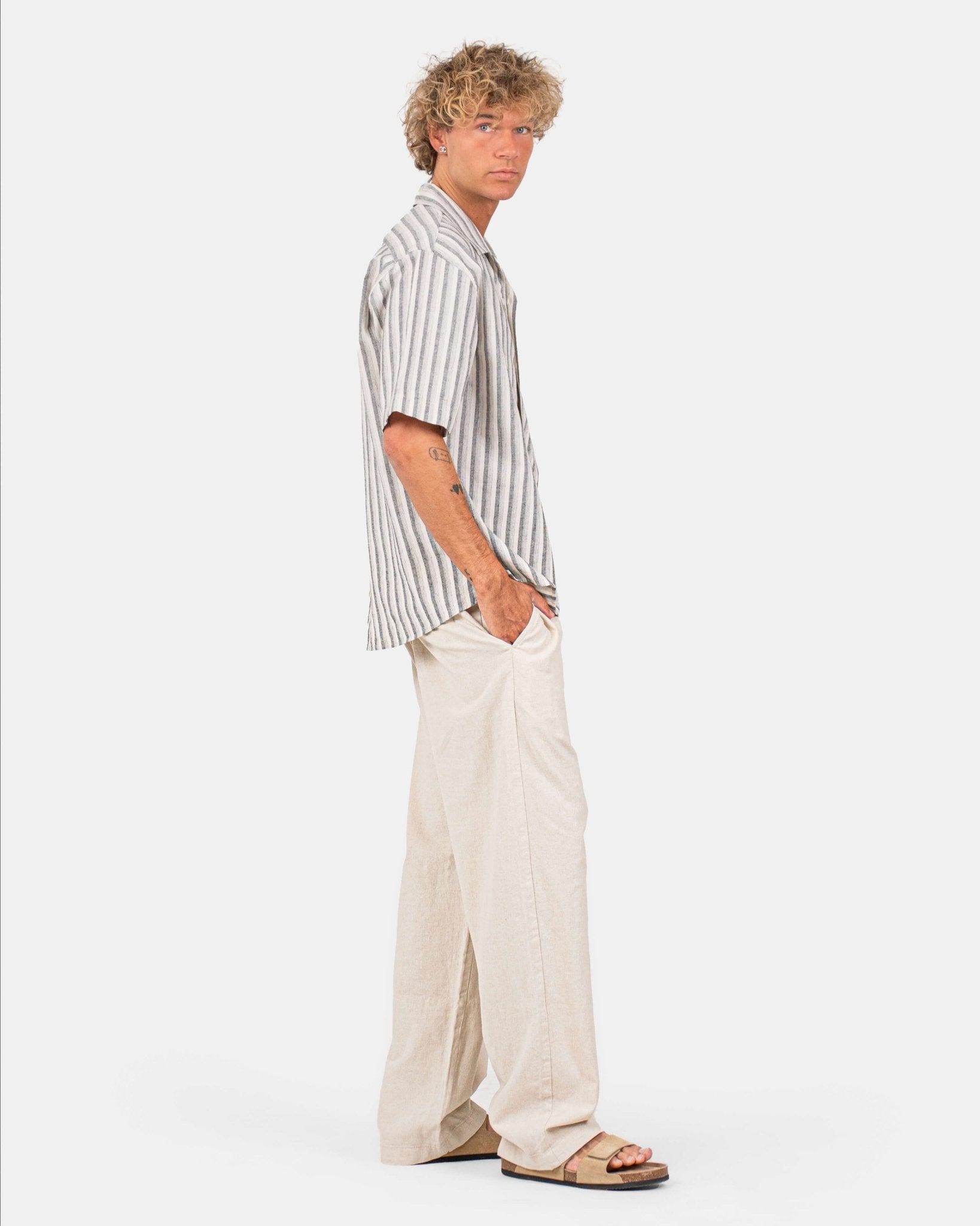 Baggy Hørbukser Beige | Skagen - clothing.dk