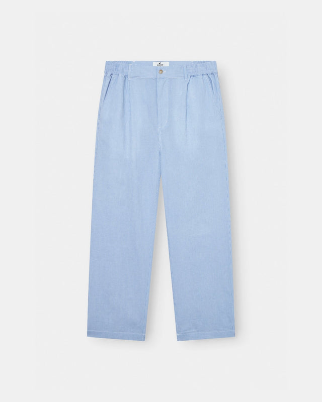 Baggy Hørbukser Blå stribet | Skagen - clothing.dk