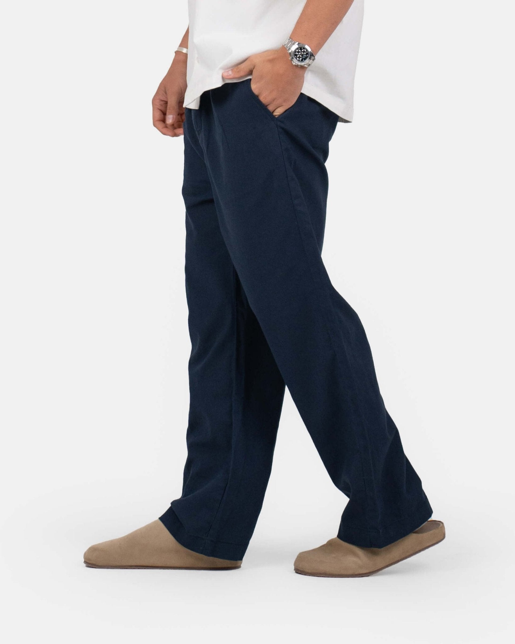 Baggy Hørbukser Navy | Skagen - clothing.dk