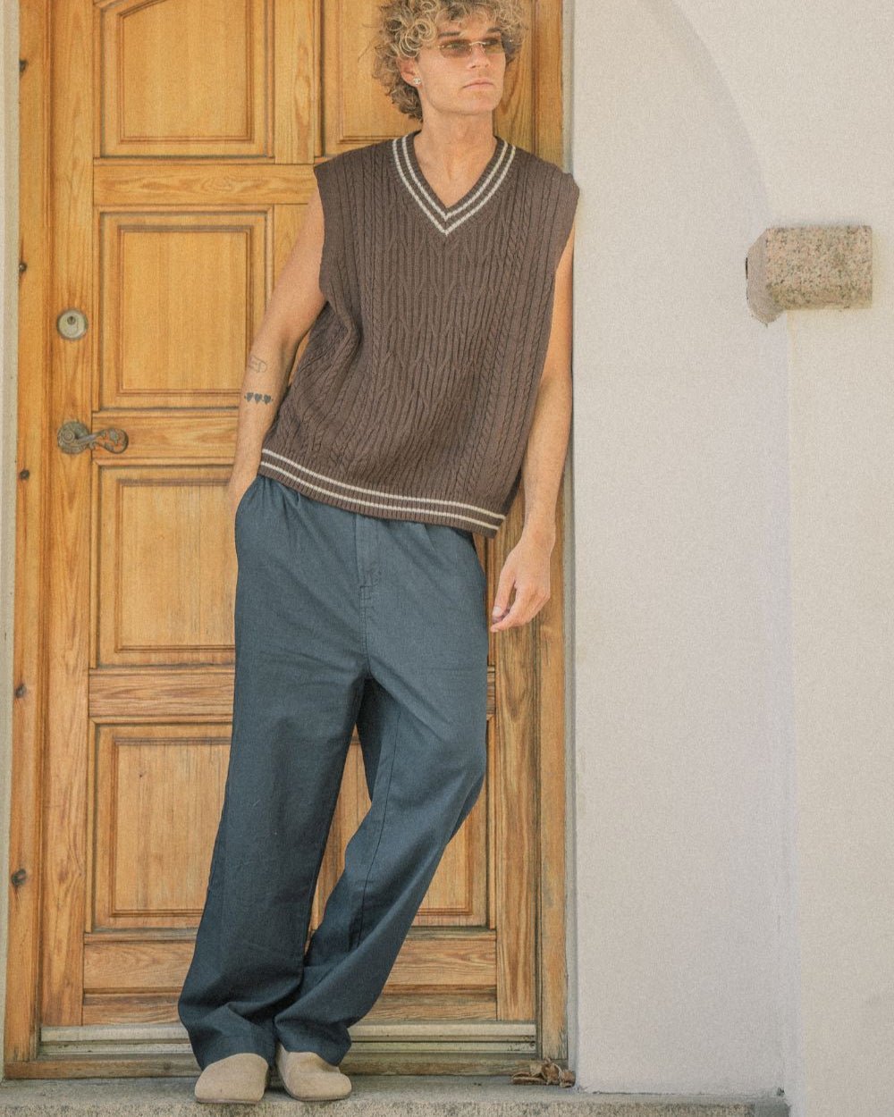 Baggy Hørbukser Navy | Skagen - clothing.dk